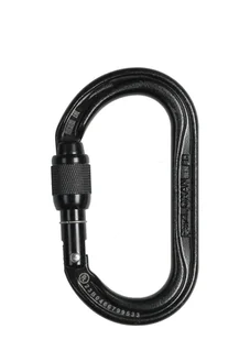Karabinek Petzl Oxan Screw-Lock - black - Sprzęt wspinaczkowy - miniaturka - grafika 1