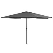 Parasole ogrodowe - vidaXL Parasol ogrodowy na metalowym słupku, 400 cm, antracytowy vidaXL - miniaturka - grafika 1