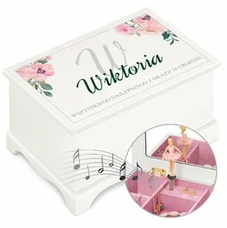 Szkatułka drewniana z pozytywką i nadrukiem dla niej na 18 urodziny - Pozytywki dla dzieci Szkatułka drewniana z pozytywką i nadrukiem dla niej na 18 urodziny - Pozytywki dla dzieci - miniaturka - grafika 1