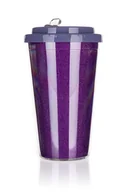 Kubki termiczne - Banquet Kubek podróżny dwuścienny GLITTERS 0,5 l, jasnofioletowy - miniaturka - grafika 1