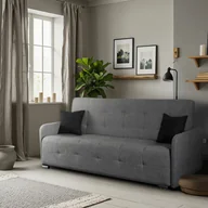 Sofy i kanapy - Sofa z Funkcją Spania ARIA Wersalka Rozkładana Dwuosobowa Szara Nowoczesna do Salonu - miniaturka - grafika 1