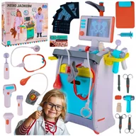 Zabawy w naśladowanie dorosłych - Zestaw Małego Doktora Lekarz Stetoskop Wózek Lekarski dla Dzieci RentgenRTG - miniaturka - grafika 1