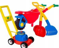 Zabawki do piasku - Hemar Czerwona Ogrodowa Taczka 74 Cm + Łopatka, Grabki, Kosiarka - miniaturka - grafika 1