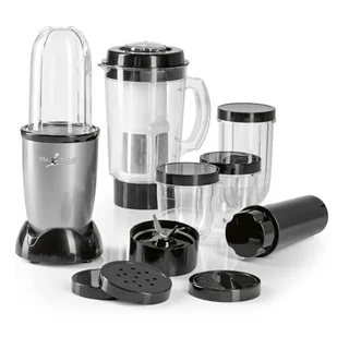GOURMETmaxx Smoothie Maker & mikser stojący 18-częściowy zestaw – 400 W | elektryczny mini mikser 750 ml z 9 funkcjami | kompaktowy mikser do odżywiania z kubkiem na wynos | nadaje się do mycia w - Blendery kielichowe - miniaturka - grafika 1