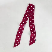 Krawaty i muchy męskie - SZALICZEK z nadrukiem damska długa CHUSTKA elegancka APASZKA jak krawat - miniaturka - grafika 1
