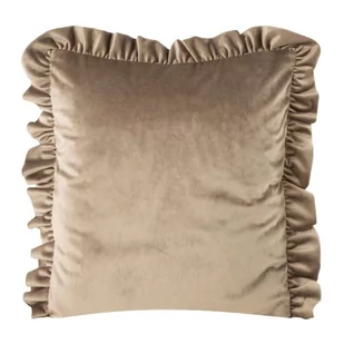 Euro Firany Poszewka 45 x 45 Eurofirany Velvet 25/F C. Beż 1217085 - Poszewki na poduszki - miniaturka - grafika 1