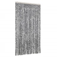 Zasłony - vidaXL Szenilowa zasłona muchowa szara, czarna i biała 100x200 cm - miniaturka - grafika 1
