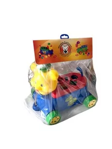 LAZUR-MIX Miś edukacyjny z klockami do ciągania LAZUR - Sortery dla dzieci - miniaturka - grafika 1