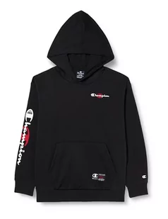 Champion Legacy Legacy Basketball B - Ultralight Powerblend Fleece Bluza z Kapturem, Czarny, 5-6 Lat Dziecko FW23, Nero - Bluzy i sweterki niemowlęce - miniaturka - grafika 1