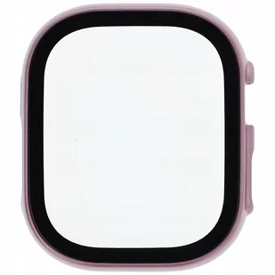 Bizon Etui Case+Glass do Apple Watch Ultra 49mm, różowe - Akcesoria do smartwatchy - miniaturka - grafika 1