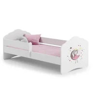 Łóżka dla dzieci i młodzieży - Łóżko dziecięce FALA z barierką 140x70 Śpiąca księżniczka - miniaturka - grafika 1