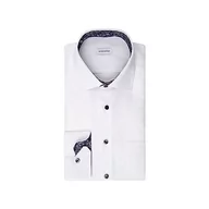 Koszule męskie - Seidensticker Męska koszula biznesowa - Comfort Fit - łatwa do prasowania - kołnierz Kent - długi rękaw - 100% bawełna, biały, 54 - miniaturka - grafika 1