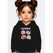 Bluzy dla dziewczynek - BLUZA DZIECIĘCA K-POPOWE ŁOWCZYNIE DEMONÓW HUNTRIX 146-152 Z KAPTUREM - miniaturka - grafika 1