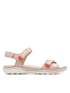 Sandały damskie - Clarks Skórzane sandały "Amanda Sprint" w kolorze jasnoróżowym - miniaturka - grafika 1