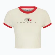 Koszulki i topy damskie - Koszulka damska FILA Luverne Tight Ringer antique white - miniaturka - grafika 1