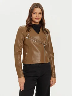 Vero Moda Kurtka z imitacji skóry Riley 10302441 Brązowy Slim Fit - Kurtki damskie - miniaturka - grafika 1