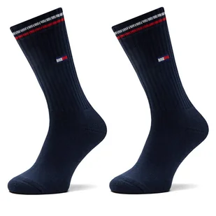 Zestaw 2 par wysokich skarpet damskich Tommy Hilfiger 701228176 Granatowy - Skarpetki damskie - miniaturka - grafika 1