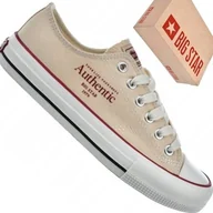 Trampki damskie - Trampki damskie Big Star NN274236 ecru niskie tenisówki tekstylne casual - miniaturka - grafika 1