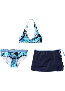 Bikini dziewczęce + spódniczka (3 części), z poliamidu z recyklingu - bonprix - Stroje kąpielowe - miniaturka - grafika 1