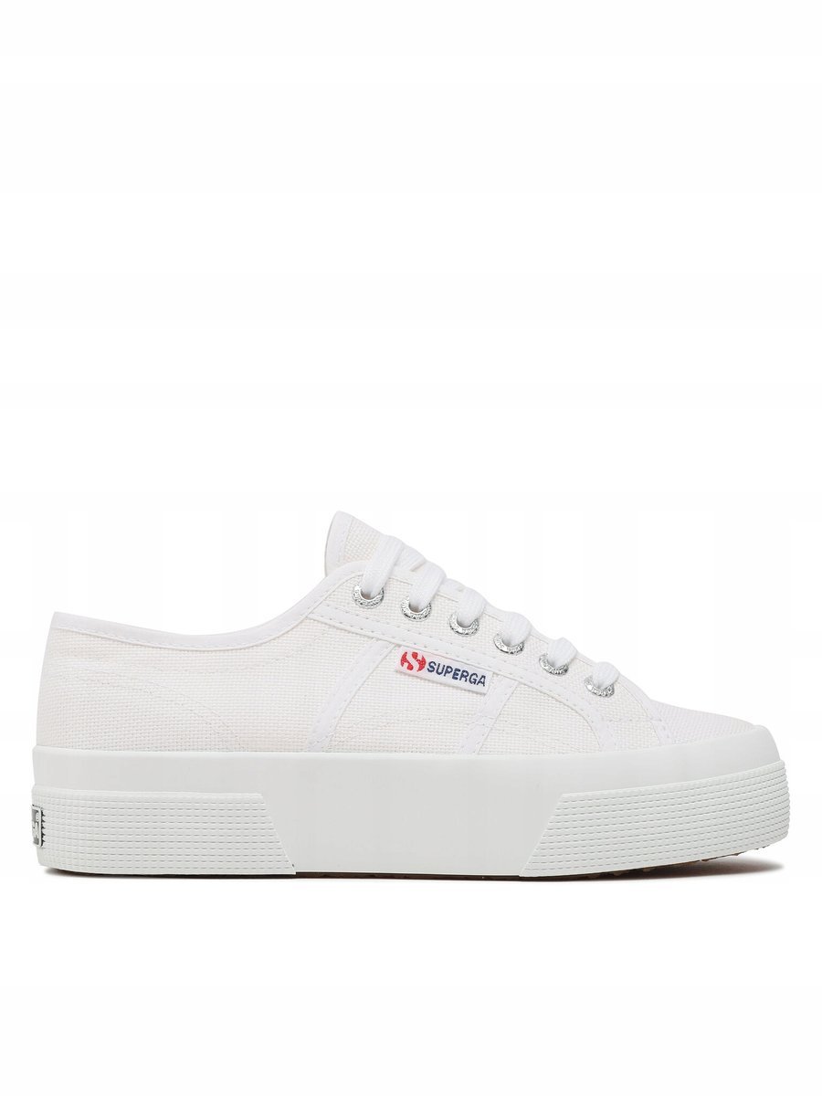 SUPERGA TRAMPKI DAMSKIE BIAŁE TKANINA GRUBA PODESZWA 40 1T6A