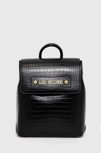 Love Moschino plecak damski kolor czarny mały gładki - Plecaki - miniaturka - grafika 1