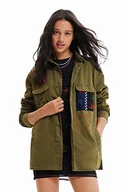 Kurtki damskie - Desigual Parka damska, zielony, S - miniaturka - grafika 1