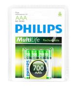 Baterie i akcesoria - Philips R03B4A70/10 - 4 szt. Bateria ładowalna AAA MULTILIFE NiMH/1,2V/700 mAh - miniaturka - grafika 1