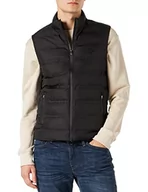 Kurtki męskie - Hackett London Męska kurtka LW Gilet, czarna, XXL (DE) - miniaturka - grafika 1
