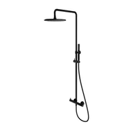 Zestawy prysznicowe - Omnires Kolumna prysznicowa Y czarny połysk Y1244MBL - miniaturka - grafika 1