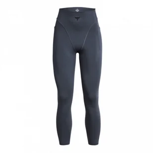 Damskie legginsy treningowe Under Armour Project Rock Let's Go Grind Ankle Leggings - szare - Legginsy - miniaturka - grafika 1