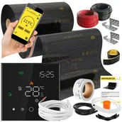 Ogrzewanie podłogowe - Folia grzewcza na podczerwień MISSION AIR 160 W/m2 Black Gold PTC 3m2 (6m x 50cm) + regulator Leo Czarny Wi-Fi | Bezpłatny transport - miniaturka - grafika 1