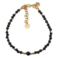 Bransoletki - Bransoletka znak zodiaku skorpion - mix kamieni i srebro złocone - miniaturka - grafika 1