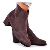 Botki damskie - Botki Damskie Sergio Leone Coffee BT528 wielokolorowe - miniaturka - grafika 1