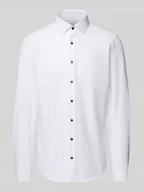 Koszule męskie - Koszula biznesowa o kroju slim fit z mieszanki bawełny - miniaturka - grafika 1