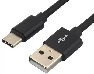 everActive Kabel przewód pleciony USB USB-C Typ-C everActive CBB-0.3CB 30cm z obsługą szybkiego ładowania do 3A czarny CBB-0.3CB - Kable USB - miniaturka - grafika 1