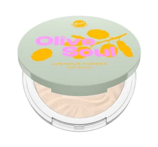 Bell Olive Soul prasowany puder rozświetlający do twarzy 01 Devy Olive 6,5g - Rozświetlacze do twarzy i ciała - miniaturka - grafika 1