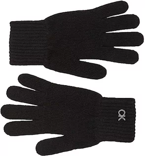 Rękawiczki - Calvin Klein Re-Lock damskie rękawiczki dzianinowe, Czarny, Rozmiar uniwersalny - grafika 1