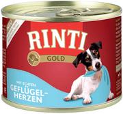 Mokra karma dla psów - Rinti Zestaw Gold, 24 x 185g - Serca drobiowe - miniaturka - grafika 1