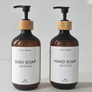 TEMU 2-pak BPA-Free Plastikowe Buteleczki z Pompką do Mydła do Rąk i Naczyń, Bezzapachowe Pojemniki z Pompką do Mydła w Płynie do Łazienki i Kuchni, - Pozostałe akcesoria kosmetyczne - miniaturka - grafika 1