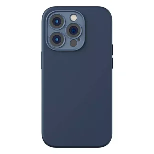 Zestaw ochronny Baseus Liquid Silica etui magnetyczne i szkło hartowane do iPhone 14 Pro Max (niebieski) - Etui i futerały do telefonów - miniaturka - grafika 1