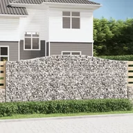 Pozostałe narzędzia ogrodowe - vidaXL Kosze gabionowe, 8 szt, 400x50x160/180 cm, galwanizowane żelazo - miniaturka - grafika 1