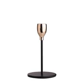 Świeczniki - Świecznik na cienką świecę 8 x 8 x 14,5 cm czarno-złoty - miniaturka - grafika 1