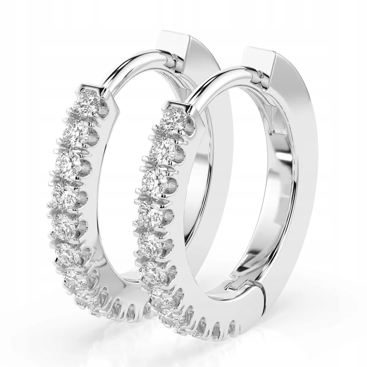 ZŁOTE KOLCZYKI 585 Z DIAMENTAMI BRYLANTAMI 0,22 CT G/Si ESSYA