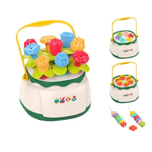 WOOPIE BABY Kosz Kwiatów Sorter Układanka Edukacyjna Nawlekanka - Układanki dla dzieci - miniaturka - grafika 1