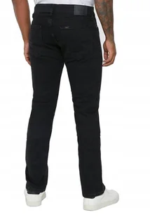 LEE LEGENDARY SLIM BLACK OVERDYE L76ATMQO 40/32 - Spodnie męskie - miniaturka - grafika 1