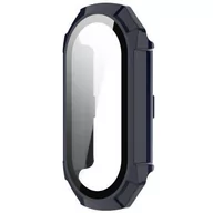 Akcesoria do smartwatchy - Bizon Etui Case+Glass Set do Xiaomi Mi Smart Band 8, niebieskie - miniaturka - grafika 1