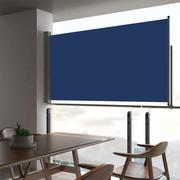 Markizy - vidaXL Wysuwana markiza boczna na taras, 160 x 300 cm, niebieska vidaXL - miniaturka - grafika 1