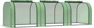 Szklarnie ogrodowe - Szklarnia foliowa Outsunny Szklarnia z drzwiami Zimna rama Domek dla roślin Szkółka roślin Folia Stal PE Zielona 295 x 100 x 80 cm - miniaturka - grafika 1