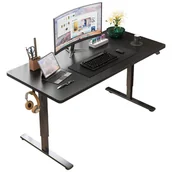 Biurka gamingowe - Biurko Elektryczne Podnoszone 120x60cm Regulacja Wysokości Gamingowe Czarne - miniaturka - grafika 1