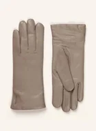 Rękawiczki - Hestra Skórzane Rękawiczki Elisabeth beige - miniaturka - grafika 1